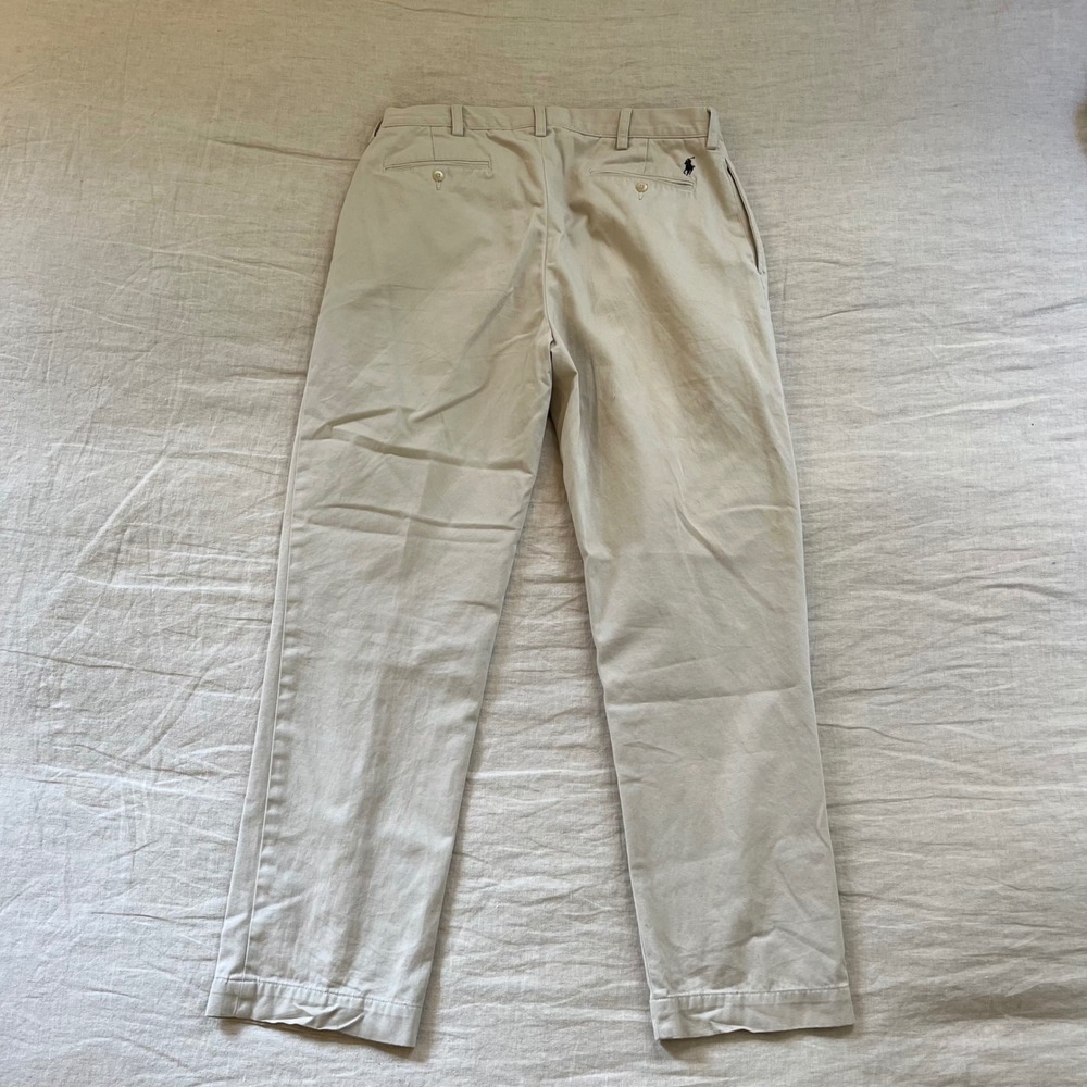 Vintage Polo Ralph Lauren Pleated Chino Pants Mens 35 - Picture 4 of 11